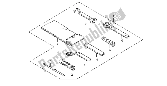 Tutte le parti per il Utensili del Honda SCV 100F 2007
