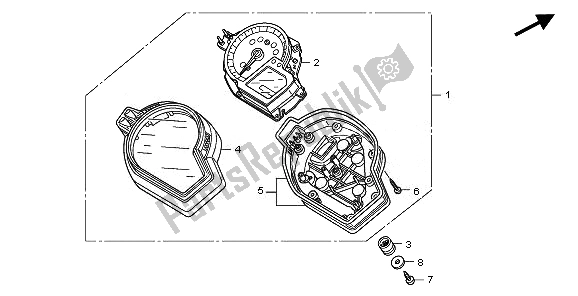 All parts for the Meter (mph) of the Honda CBR 1000 RA 2011