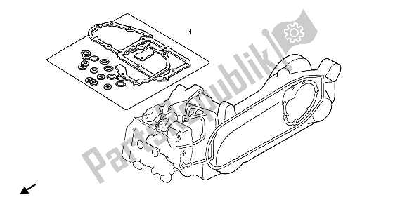 All parts for the Eop-2 Gasket Kit B of the Honda FJS 400A 2009