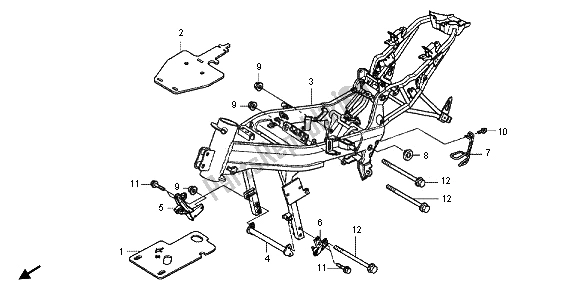 Tutte le parti per il Corpo Del Telaio del Honda CBR 125R 2013