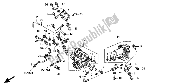 Todas las partes para Unidad De Potencia Trasera Y Unidad De Válvula Trasera de Honda CBR 1000 RA 2013