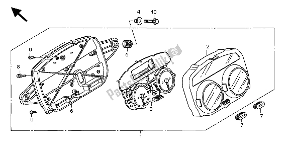 Tutte le parti per il Metro (mph) del Honda XL 1000V 2007