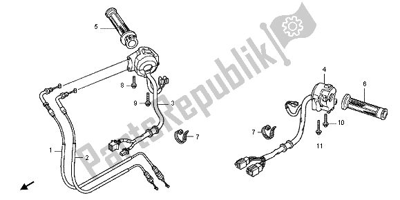 Wszystkie części do Prze?? Cznik I Kabel Honda CBF 1000 FS 2012