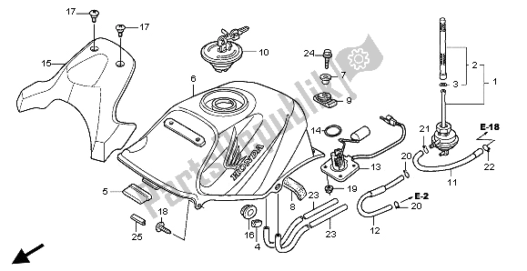 Alle onderdelen voor de Benzinetank van de Honda CBR 125 RW 2006