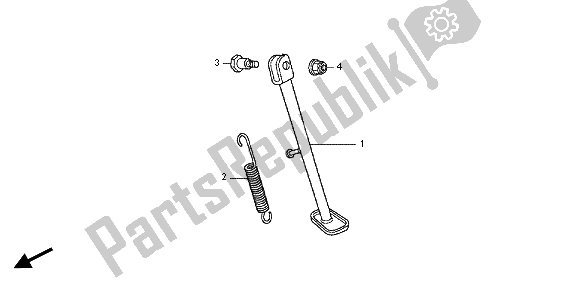 All parts for the Stand of the Honda CRF 50F 2012