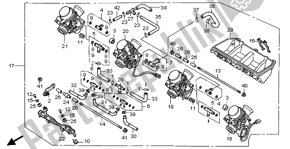 Todas las partes para Carburador (conjunto) de Honda CBR 600F 1997