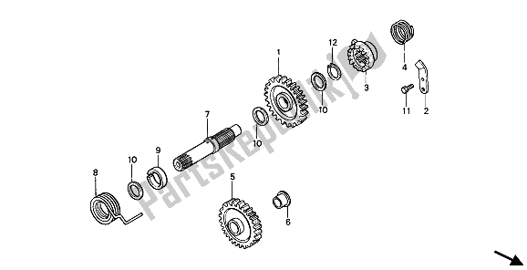 Todas las partes para Husillo De Arranque de Honda CR 250R 1986