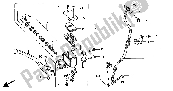 Tutte le parti per il Fr. Pompa Freno del Honda VT 125C2 2001