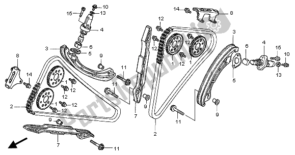 Tutte le parti per il Catena A Camme E Tenditore del Honda XL 1000V 2001