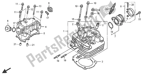 Todas las partes para Cabeza De Cilindro de Honda TRX 400 FA Fourtrax Rancher AT 2005