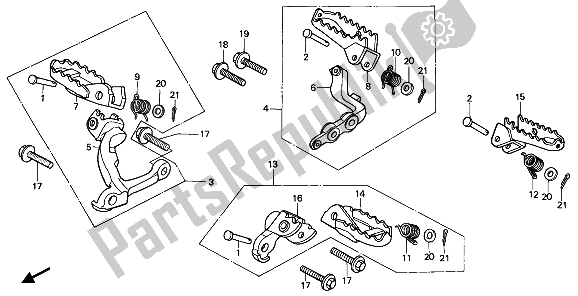 Todas las partes para Paso de Honda XR 250R 1990