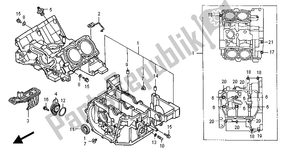 Tutte le parti per il Carter del Honda ST 1100A 2000