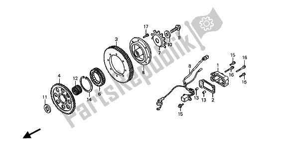 Todas las partes para Embrague De Arranque de Honda ST 1100 1994