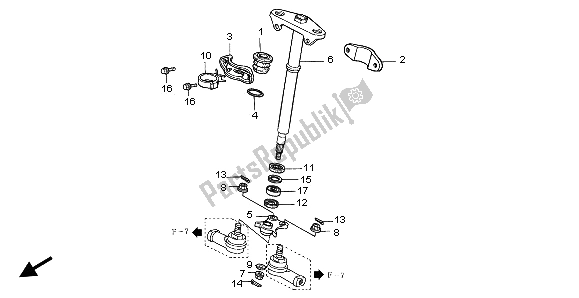 Todas las partes para Eje De Dirección de Honda TRX 400 FW Fourtrax Foreman 2002