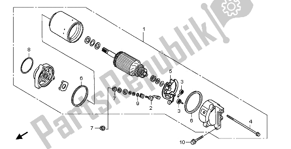 Tutte le parti per il Motore Di Avviamento del Honda VFR 800A 2006