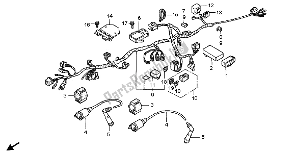 All parts for the Wire Harness & Ignition Coil of the Honda CB 250 1997