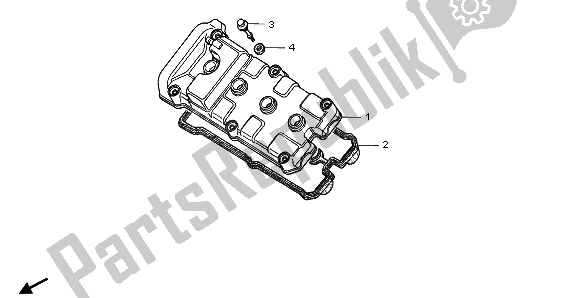 All parts for the Cylinder Head Cover of the Honda CBR 900 RR 1995