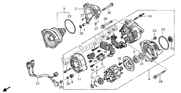 Tutte le parti per il Generatore del Honda ST 1300A 2006