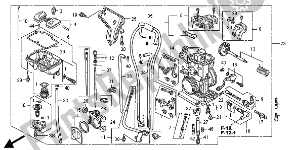 Alle onderdelen voor de Carburator van de Honda CRF 450R 2003