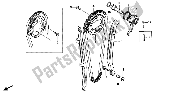 Todas las partes para Cadena De Levas Y Tensor de Honda XR 600R 1985