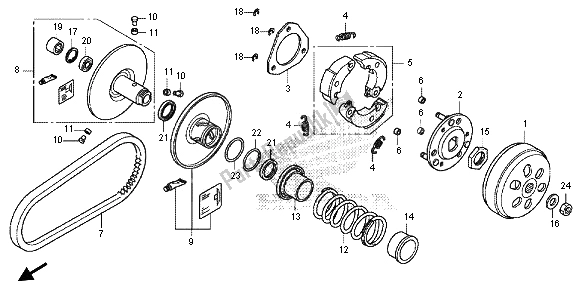 Tutte le parti per il Faccia Guidata del Honda SH 125 AD 2013