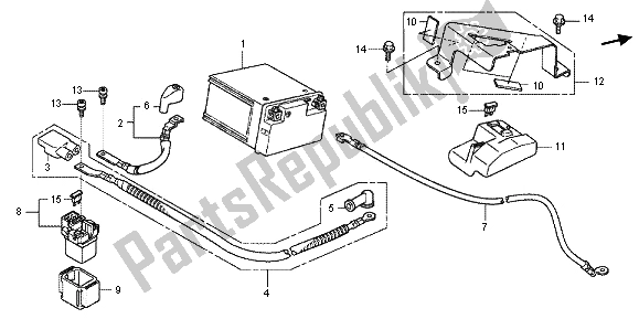 All parts for the Battery of the Honda CBF 125M 2013