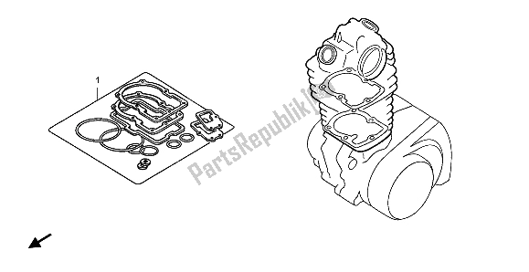 Tutte le parti per il Kit Di Guarnizioni Eop-1 A del Honda CRF 150R SW 2007