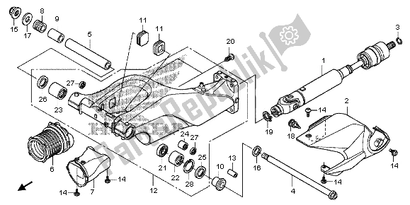 Tutte le parti per il Forcellone del Honda VFR 1200X 2012