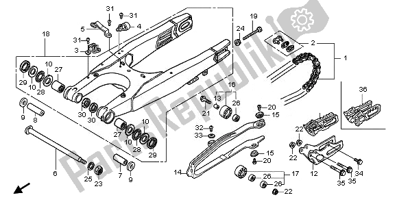 Wszystkie części do Wahacz Honda CRF 450R 2011