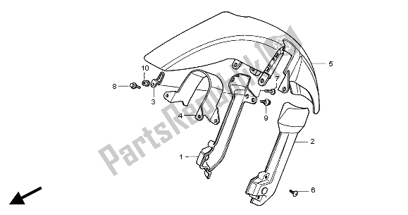 Todas las partes para Guardabarros Delantero de Honda XRV 750 Africa Twin 2000