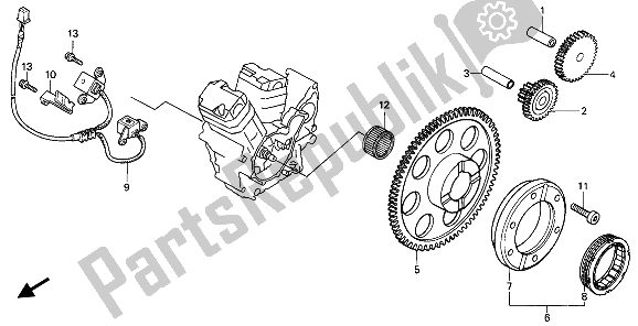 All parts for the Pulse Generator of the Honda NTV 650 1991