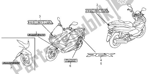 All parts for the Mark of the Honda WW 125 2013