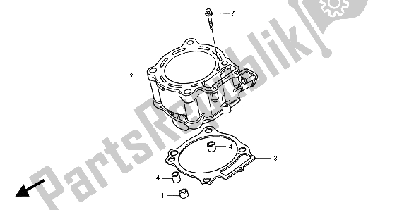 Tutte le parti per il Cilindro del Honda CRF 450R 2003