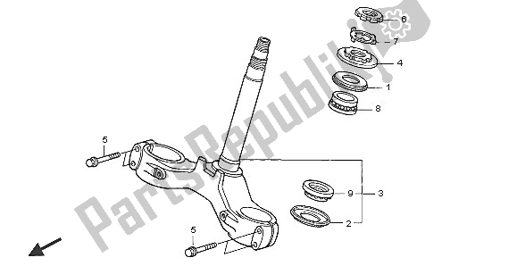 Todas las partes para Vástago De Dirección de Honda VTR 1000 SP 2005