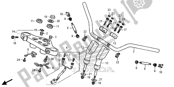 Tutte le parti per il Gestire Il Tubo del Honda VT 750C2S 2013