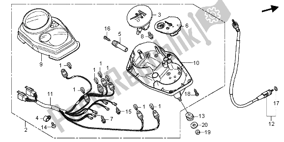 All parts for the Meter (kmh) of the Honda CBF 125M 2013