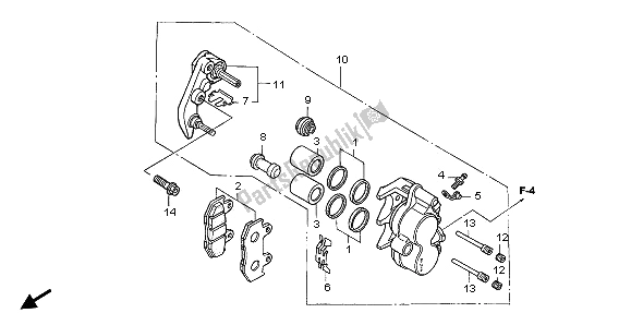 Todas las partes para Pinza De Freno Delantero de Honda SH 150S 2008