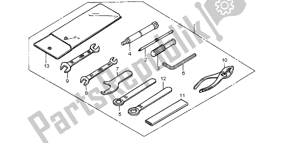 Todas as partes de Ferramentas do Honda VT 125C 2007