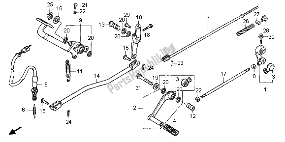 Todas las partes para Pedal de Honda VT 750 CA 2006