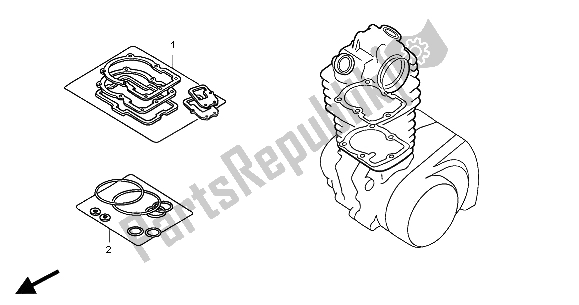 All parts for the Eop-1 Gasket Kit A of the Honda CBF 250 2004