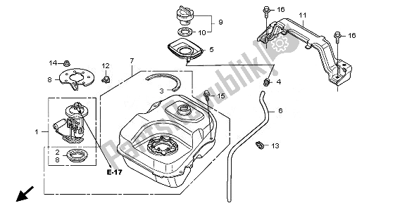 Todas las partes para Depósito De Combustible de Honda SH 150R 2011