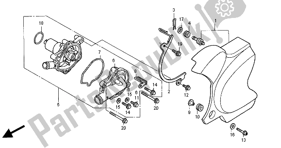 Tutte le parti per il Pompa Dell'acqua del Honda VT 750C2 2000