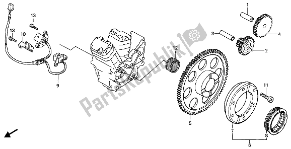 Todas as partes de Gerador De Pulso do Honda NTV 650 1988