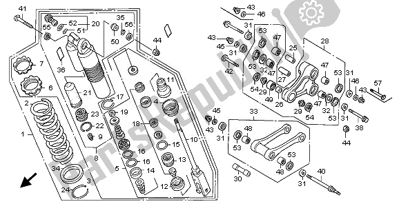 Tutte le parti per il Cuscino Posteriore del Honda CRF 450X 2011