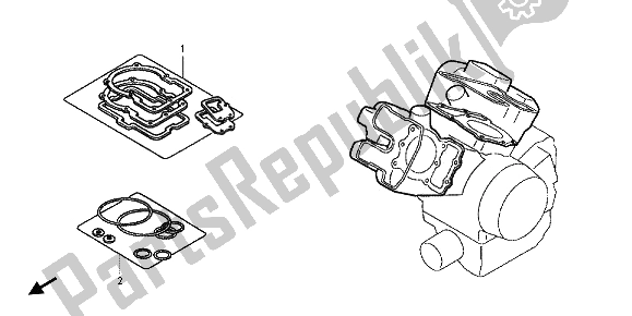 All parts for the Eop-1 Gasket Kit A of the Honda VT 750C2B 2012