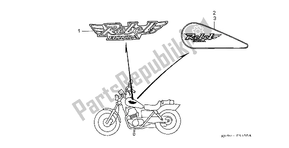 Tutte le parti per il Marchio del Honda CA 125 1998