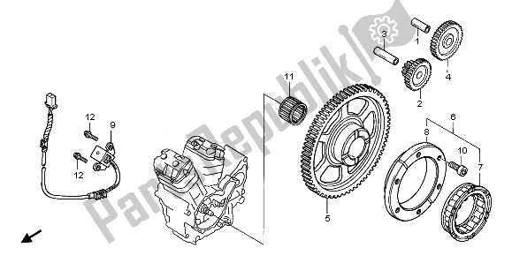 Todas las partes para Generador De Impulsos Y Embrague De Arranque de Honda NT 700V 2008