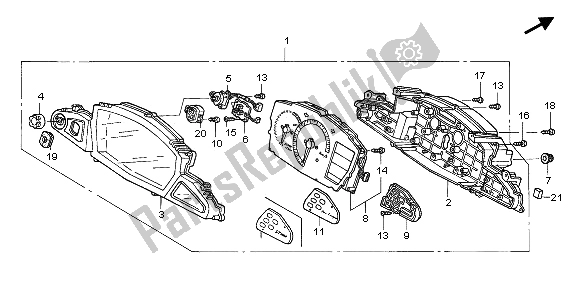 All parts for the Meter (mph) of the Honda ST 1300 2003 All parts for the Meter (mph) of the Honda ST 1300 2003