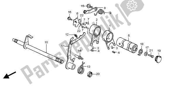 Todas as partes de Tambor De Mudança De Marchas do Honda XR 70R 1997