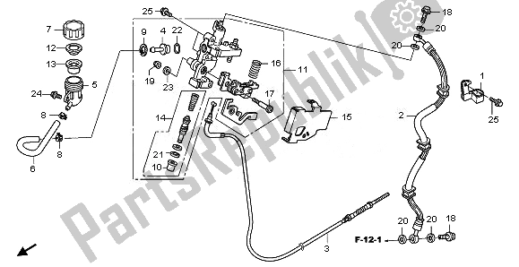 All parts for the Brake Master Cylinder of the Honda NHX 110 WH 2011